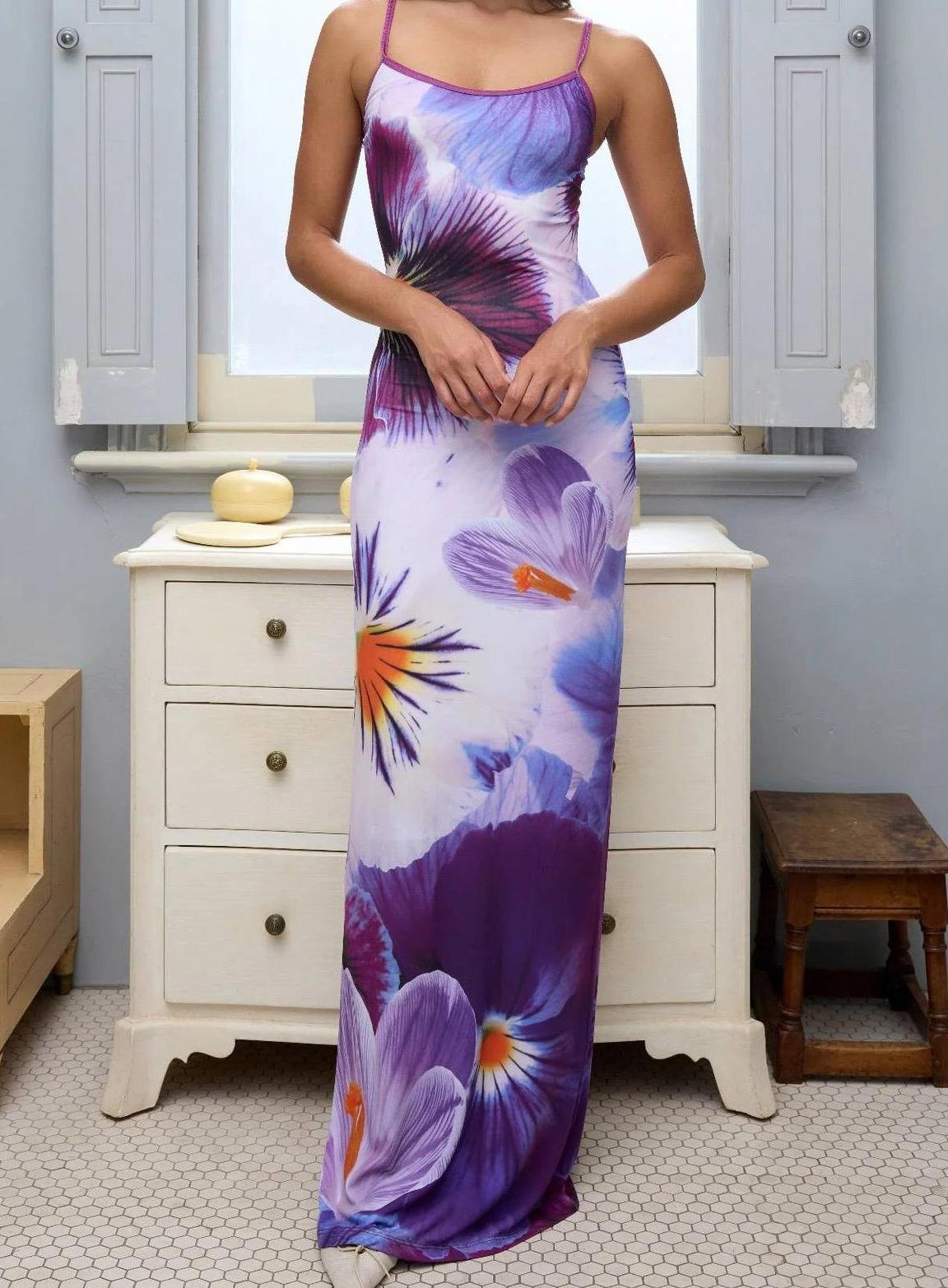 Premium Printed Slim Fit Dress(Buy 2 Free Shipping)